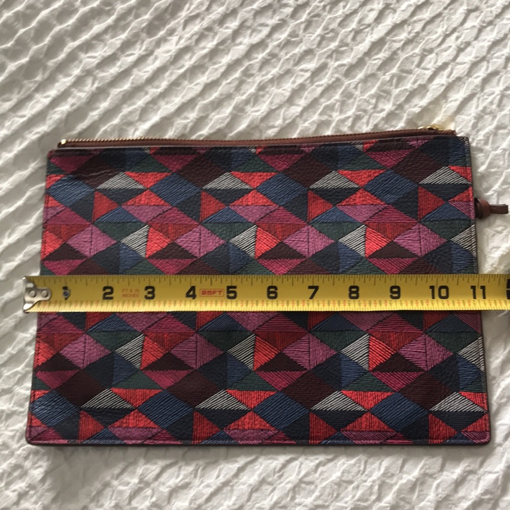 NWT Fossil Leather Multi Print Envelope Clutch - Picture 4 of 6